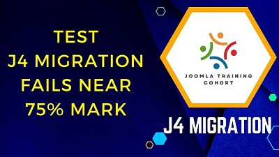 Creation of Test Joomla 4 Migration Area Fails Near 75